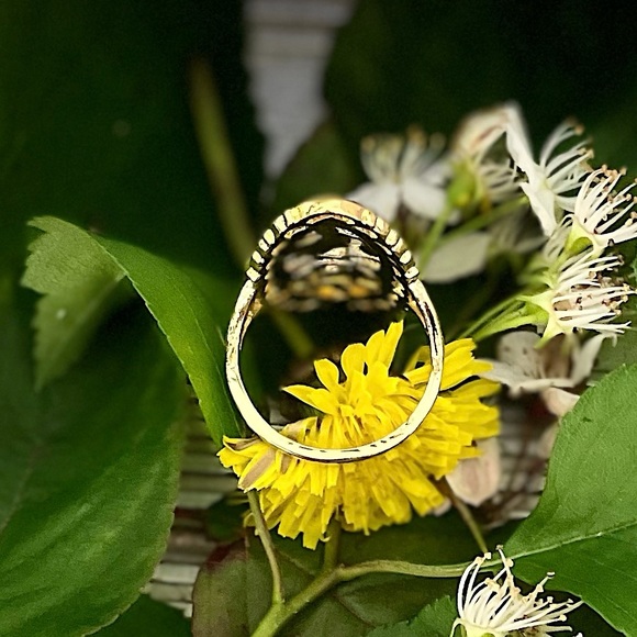 Gold Plated Daisy Stretched Boho Ring - Picture 13 of 15